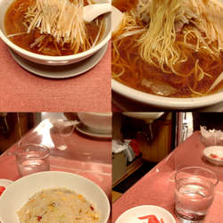 『ネギラーメン定食(¥1200)』のネギ多め…