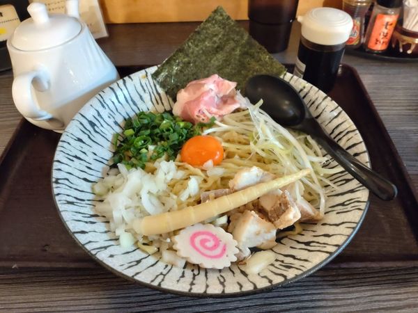 「濃厚玉子と比内地鶏の油そば」@麺匠えにしの写真