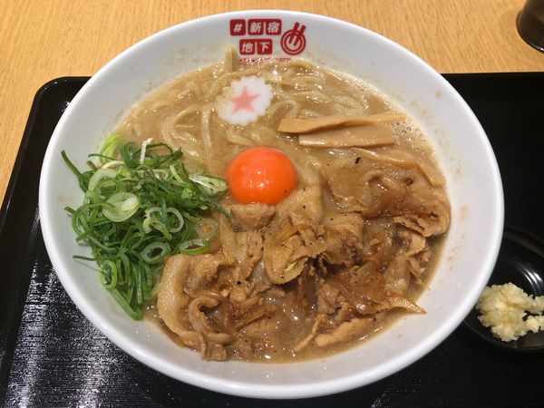 「元祖肉玉そば越智　元祖肉玉そば」@#新宿地下ラーメンの写真