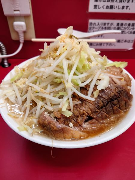 「大豚W　ニンニクマシマシ  カラメ」@ラーメン二郎 京急川崎店の写真
