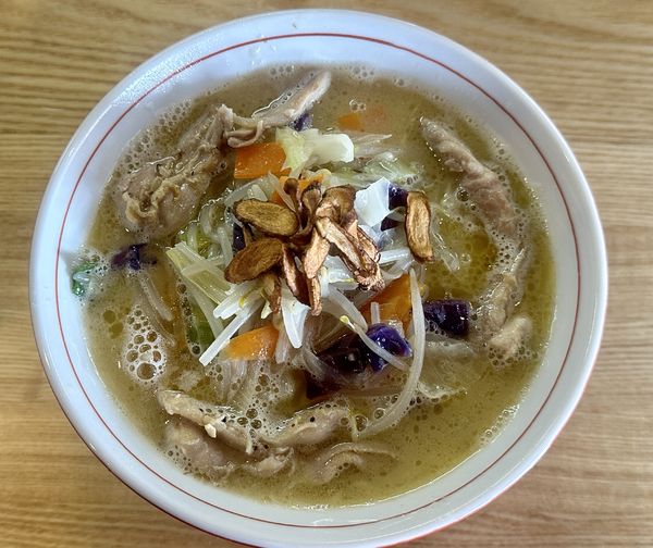 「限定・岐阜野菜の濃厚鶏タンメン1200円+焼売３００円」@麺 㐂色の写真