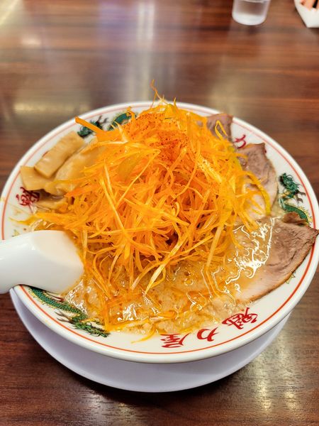 「コク旨辛ネギラーメン　にんにく抜き　かため　多め」@ラーメン 魁力屋 川崎新城店の写真