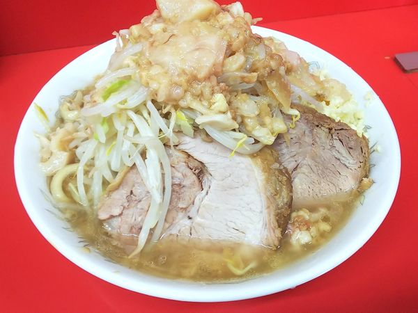 「小　麺少なめ　ニンニクアブラ　800円」@ラーメン二郎 一橋学園店の写真