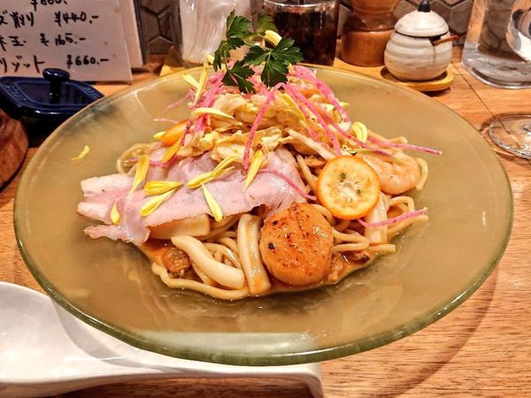 「【一日限定】Fruits de mer まぜそば」@海老丸らーめんの写真