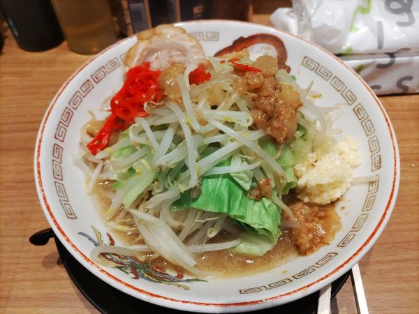 「ミニラーメン　125ｇ豚２枚（７８０円）」@豚山 上野店の写真