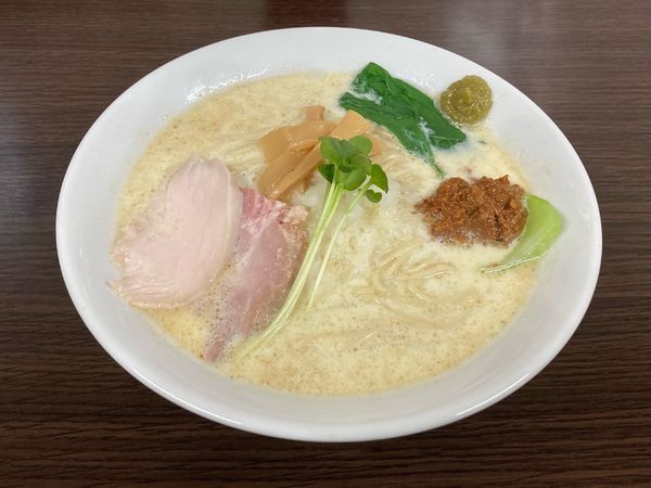 「貝出汁の豆乳（限定）2022ver」@しじみ中華蕎麦 イツ花の写真