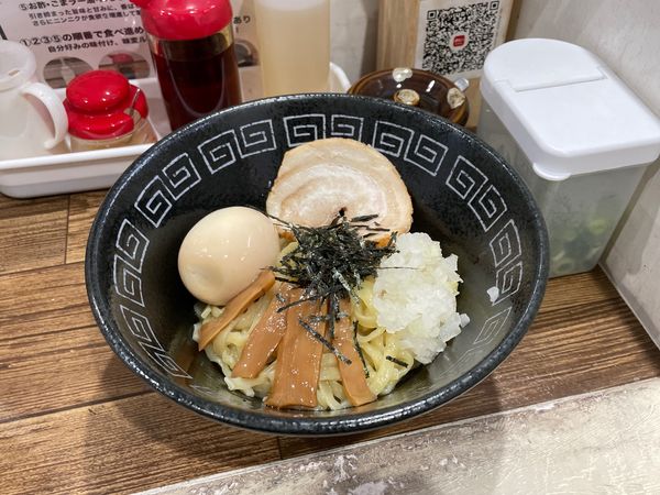 「太麺 全部のせ普通盛り」@油そば Aの写真