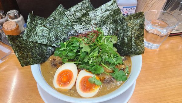 「麻辣烏賊肝ラーメン」@中華そば 半ざわの写真