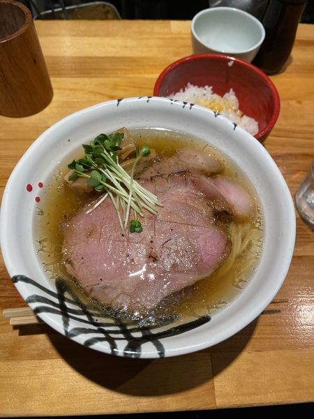 「塩焼豚中華そば+TKG」@いしかわやの写真