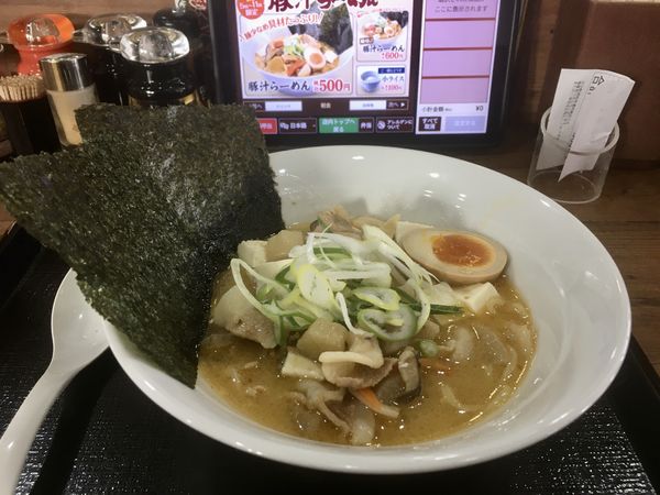 「豚汁ラーメン(500-50¥)」@北海道らぁめん伝丸 6号ひたちなか田彦店の写真