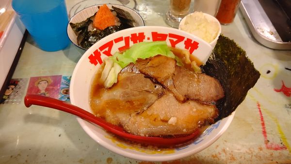 「朝ラー（太麺）魚介変更６００円＋のり明太ごはん玉葱230円」@ハイデン.コッコFACTORYサマンサ・タマサの写真