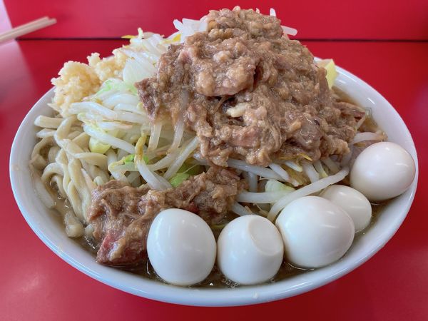 「小ラーメン＋うずら」@ラーメン二郎 ひたちなか店の写真