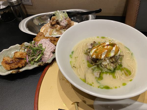「京風白味噌生姜焼きラーメン＋チャーシュー丼＋パーコー」@RAMEN百舌鳥の写真