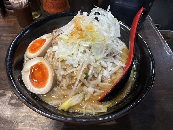「味玉味噌ラーメン　野菜増し」@麺処 花田 池袋店の写真