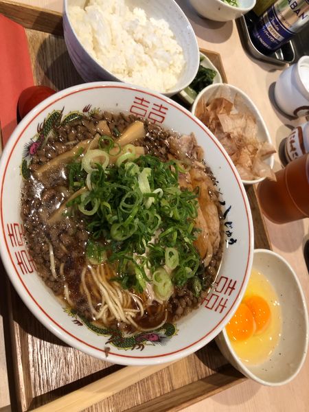 「ラーメンTKGセット」@尾道ラーメン 八じゅう 蒲田本店の写真
