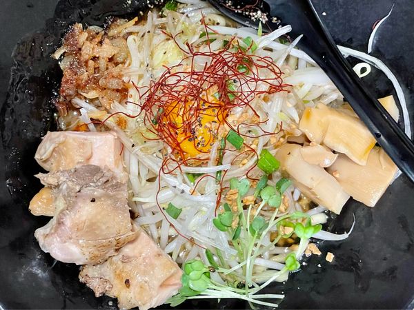 「海老まぜそば」@まぜそば専門店 かぐら 立川店の写真