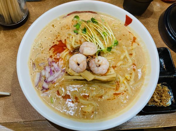 「【限定】海老味噌担々麺(大)」@麺 まぜたんの写真