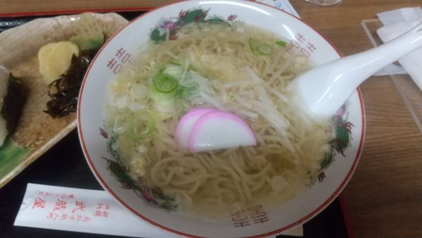 「素ラーメン550円」@武蔵屋食堂の写真