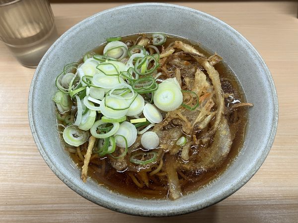 「かき揚げそば大盛り」@笠置そば 深川店の写真