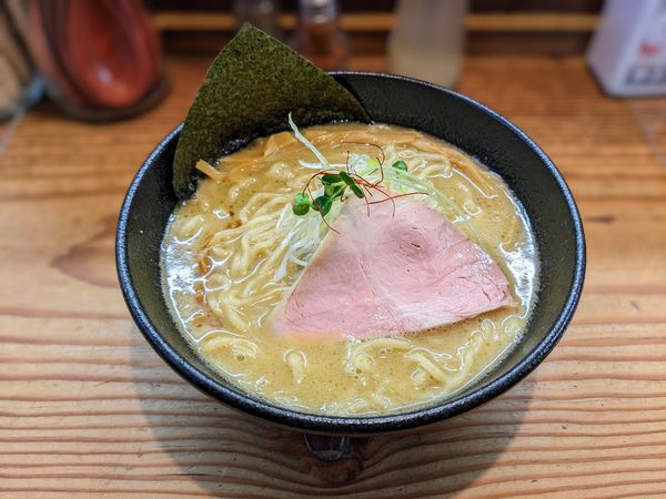 「濃厚牡蠣ソバ＋貝めし」@貝だしラーメン 貝ガラ屋の写真