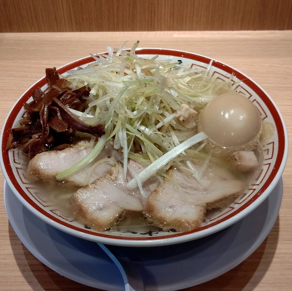 「ねぎそば＋味付玉子」@田中そば店 九段下店の写真