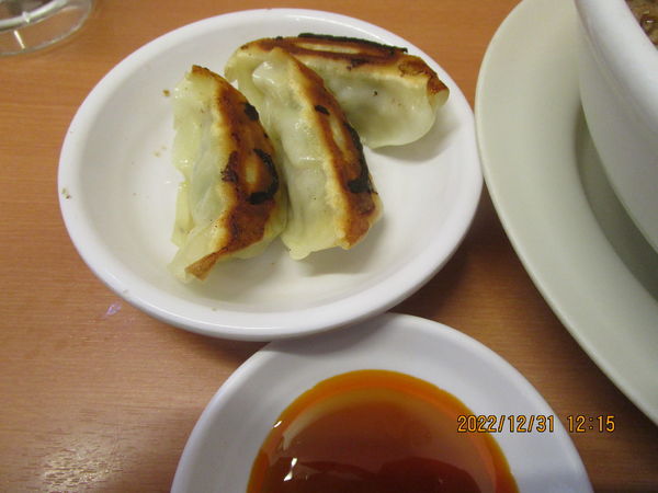 「餃子３個と五目あんかけラーメンのセット 790円」@日高屋 竹ノ塚西口店の写真