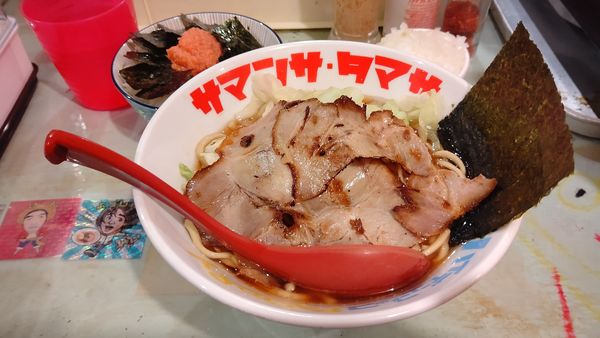 「朝ラー（太麺）魚介変更６００円＋のり明太ごはん玉葱230円」@ハイデン.コッコFACTORYサマンサ・タマサの写真