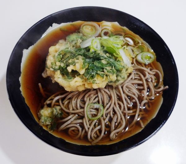 「春菊天そば（450円）」@よりみちの写真