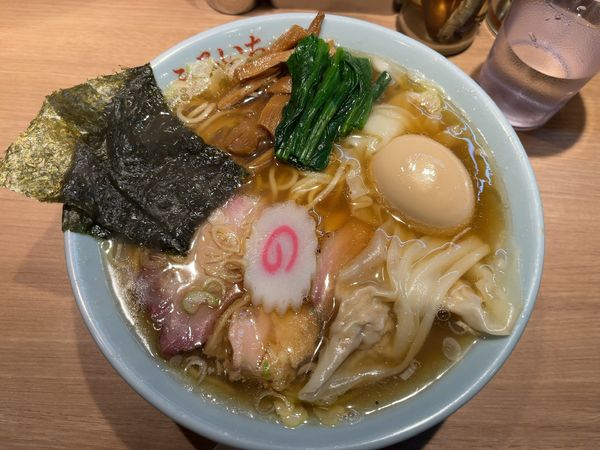 「特製中華そば1050円　ワンタン200円」@中華そば ふるいちの写真