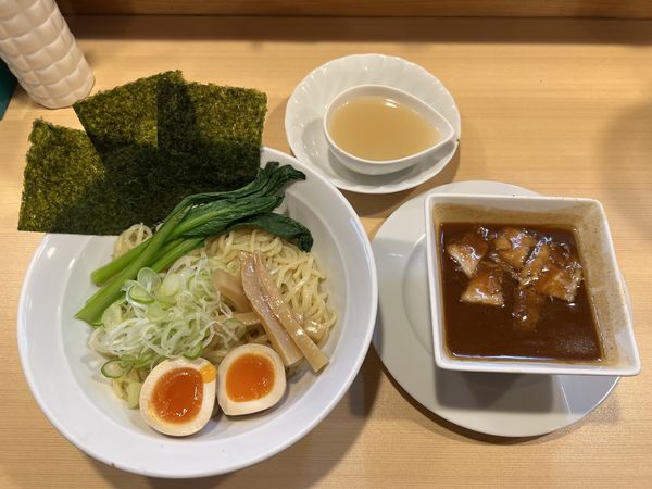 「・魚介煮干しつけ麺200g（10食限定）」@らーめんDINING れんげの写真
