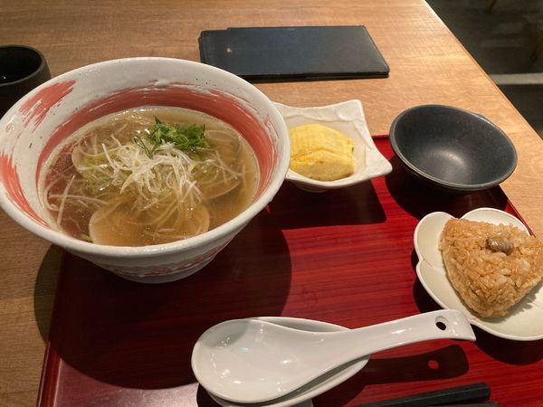 「はまぐりラーメンセット」@はまぐり庵 吉祥別邸の写真