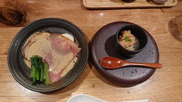 「飛騨牛らーめん+飛騨牛増クリームソース+ 飛騨牛みそリゾット」@海老丸らーめんの写真
