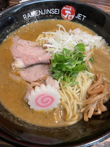 「カレーラーメン」@ラーメン人生 JET 福島本店の写真