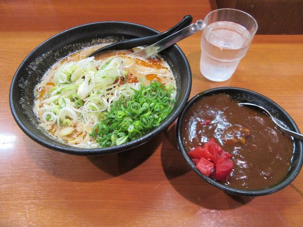 「担々麺(930円)+ミニカレー丼350円」@麺屋 正元 阿見店の写真