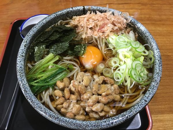 「納豆そば」@そば処 正木庵の写真