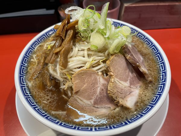 「ラーメン 麺硬め＋モヤシ増量」@中華そば 大河の写真