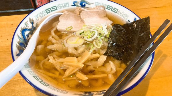 「太麺中華醤油」@自家製麺 佐藤の写真
