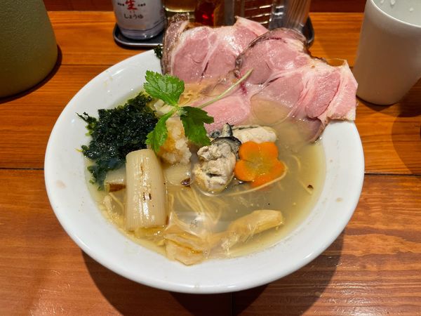 「【冬季限定】牡蠣塩そば」@麺屋 真心の写真