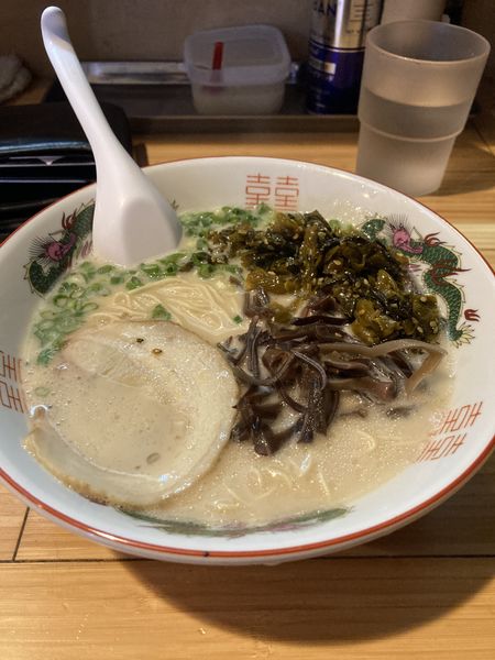 「博多豚骨ラーメン＋高菜」@コハクノトキの写真