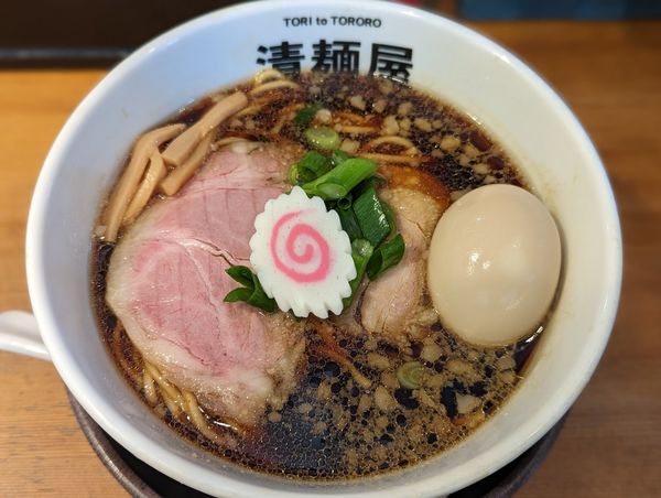 「新年コラボ麺　麺屋丈六さん　背脂醤油ラーメン」@清麺屋の写真