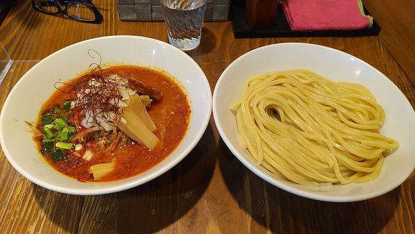 「辛味噌つけめん(大盛)」@麺屋たつみ 喜心 狭山店の写真