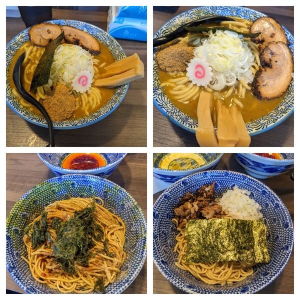 「濃厚狼煙ラーメン大盛り(カレーVer.)＋和え玉(煮干し)」@狼煙 〜NOROSHI〜の写真