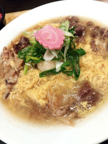 「牛骨と油カスの年越しそば風」@福島壱麺の写真