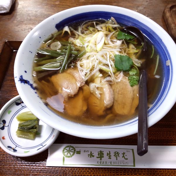 「鴨そば(¥1,280)」@手打ち 水車生そばの写真