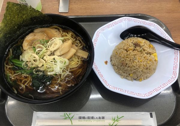 「信州醤油ラーメン チャーハンセット」@東部湯の丸サービスエリア（上）の写真