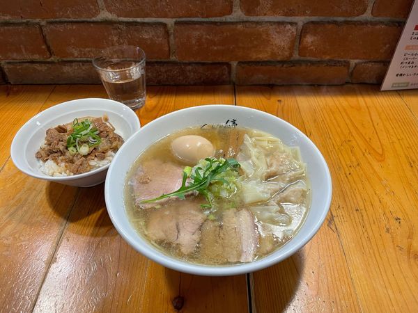 「塩味特ら〜めん¥1300、チャーシュー飯¥380」@ShiNaChiKu亭の写真