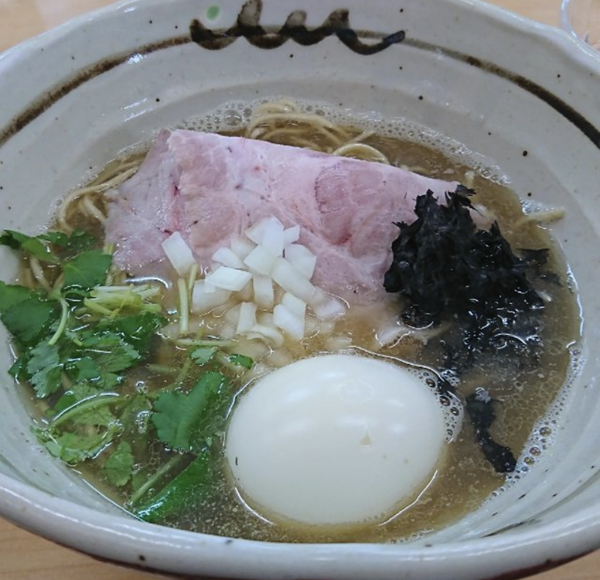 「プレミアム煮干しそば 煮玉子」@㐂九家の写真