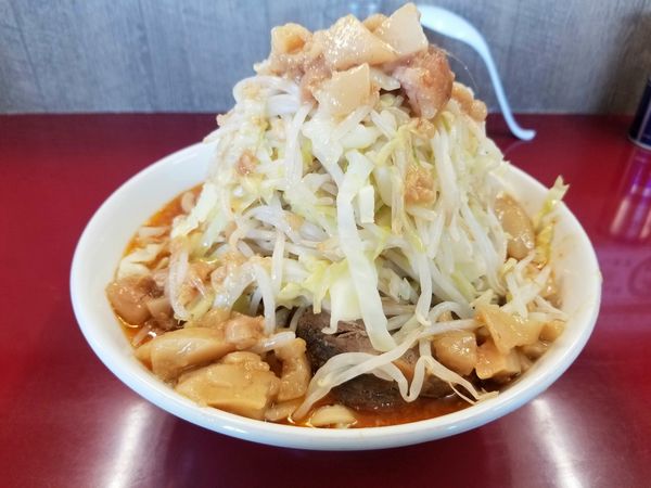 「味噌ラーメン1050円(300g)やさい、あぶら」@ジラフの写真