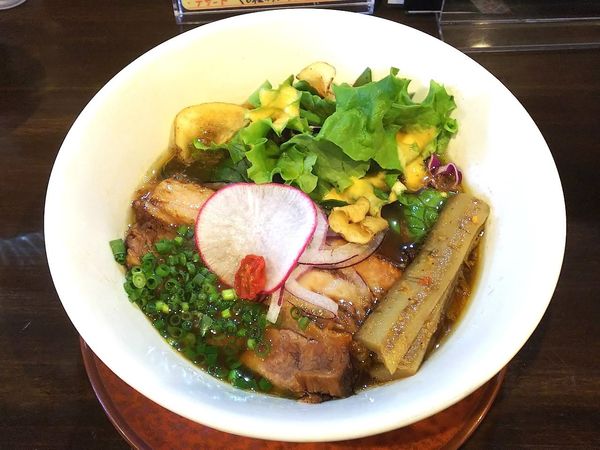 「【1/4～9限定牛na桜】牛醤油soba　1200円」@sobabar Ciliegioの写真