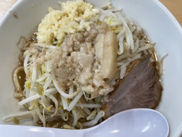 「ど豚骨小・ニンニク多め800円」@宮二郎の写真